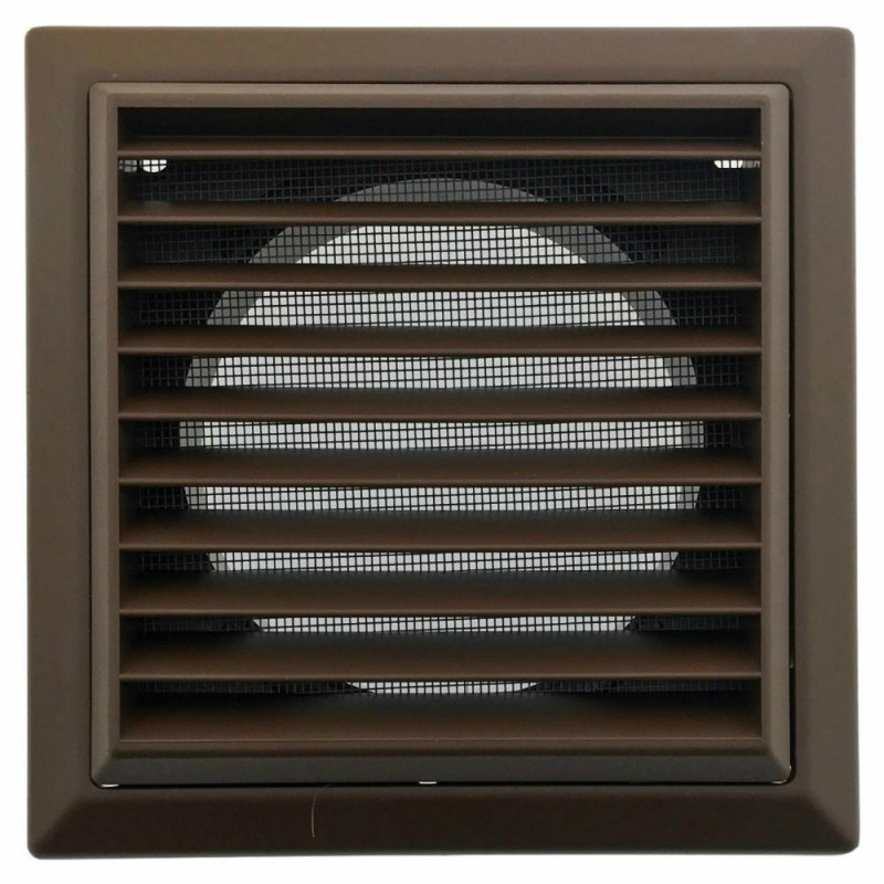 100MM BRN LOUVRED GRILLE